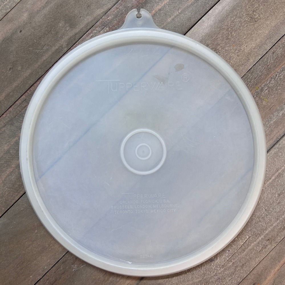 Tupperware 6.5" Round Clear 227-41 Container Lid Made in USA Replacement‎ Part